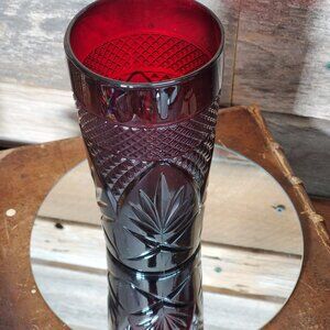 Luminarc  Cristal D'Arques Durand  "Antique Ruby"   Red Highball Tumbler